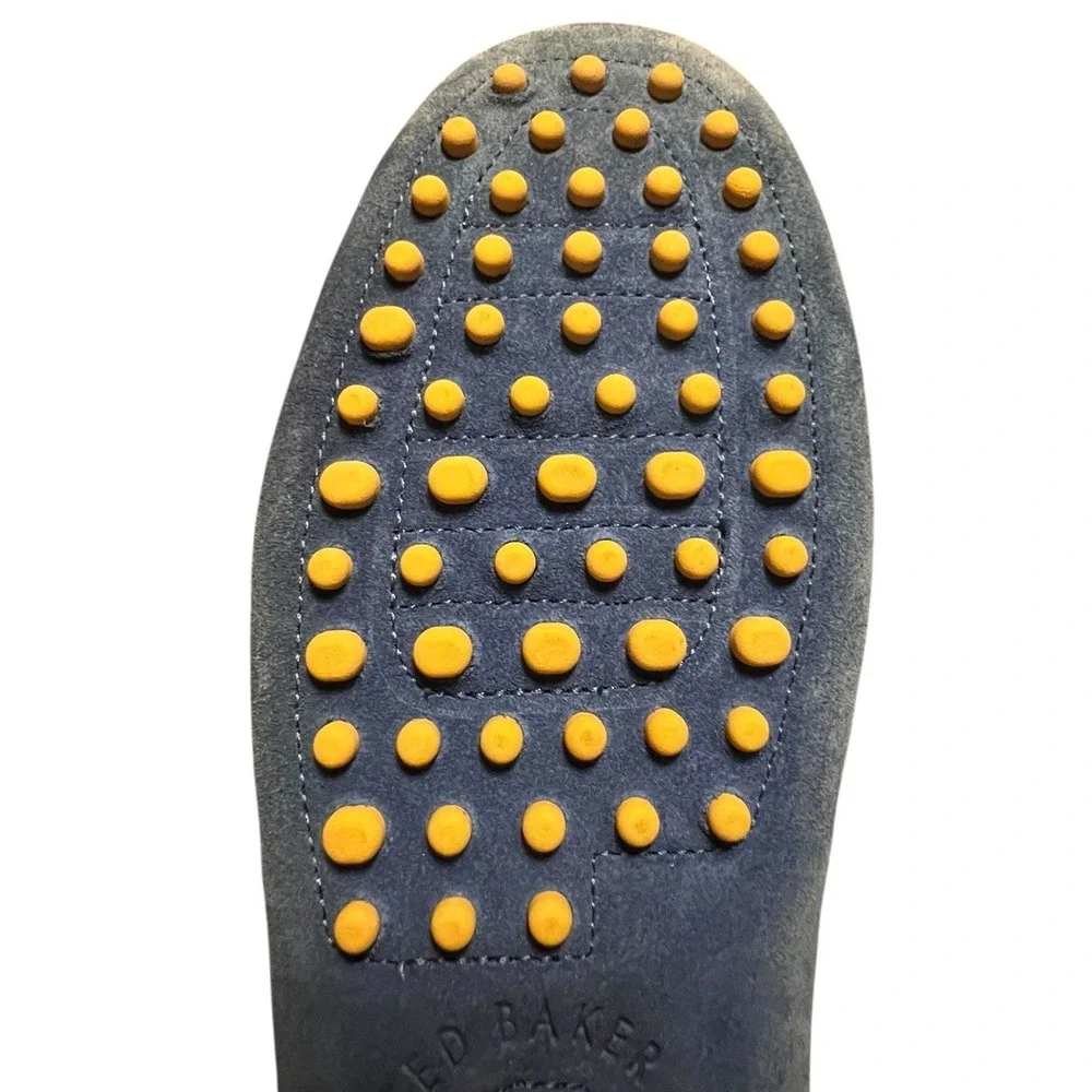 TED BAKER London Mens Blue Driving Moccasin Suede Shoes SUPER CLEAN‎ EU 42 /US 9